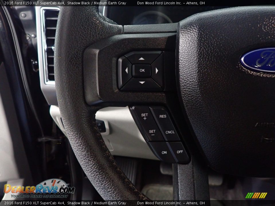 2016 Ford F150 XLT SuperCab 4x4 Shadow Black / Medium Earth Gray Photo #30