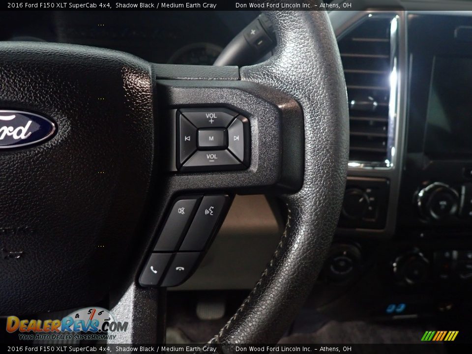 2016 Ford F150 XLT SuperCab 4x4 Shadow Black / Medium Earth Gray Photo #31