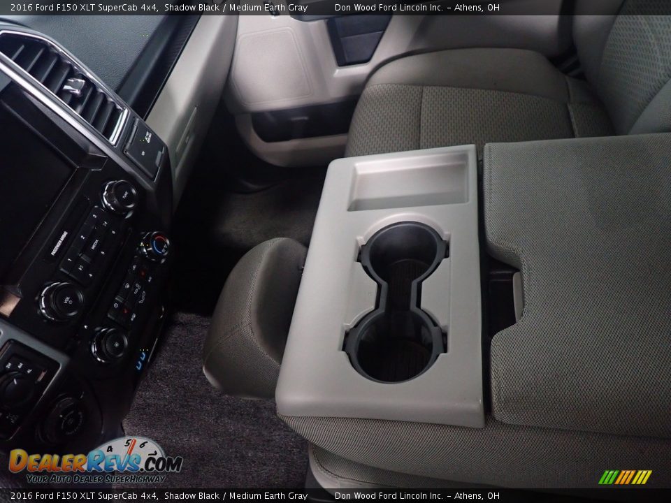 2016 Ford F150 XLT SuperCab 4x4 Shadow Black / Medium Earth Gray Photo #34