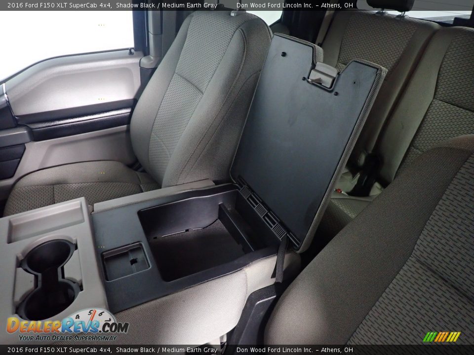2016 Ford F150 XLT SuperCab 4x4 Shadow Black / Medium Earth Gray Photo #35