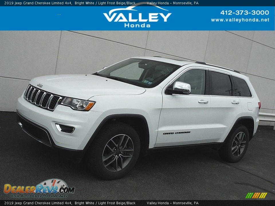2019 Jeep Grand Cherokee Limited 4x4 Bright White / Light Frost Beige/Black Photo #1