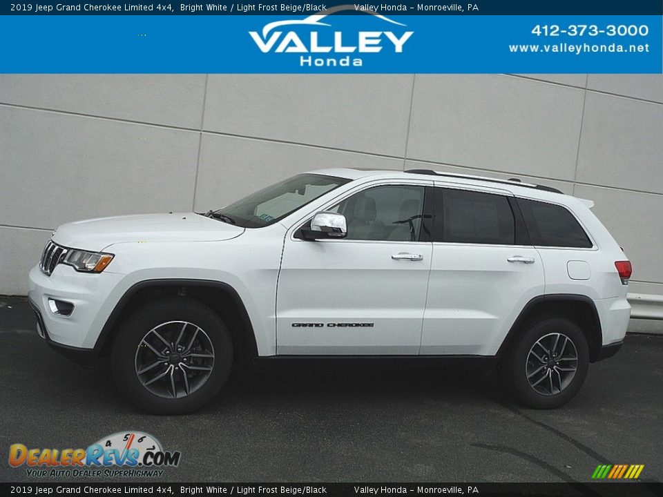 2019 Jeep Grand Cherokee Limited 4x4 Bright White / Light Frost Beige/Black Photo #2