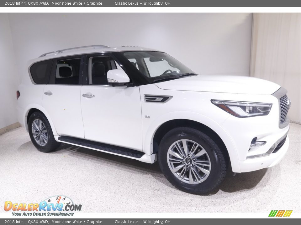 Moonstone White 2018 Infiniti QX80 AWD Photo #1