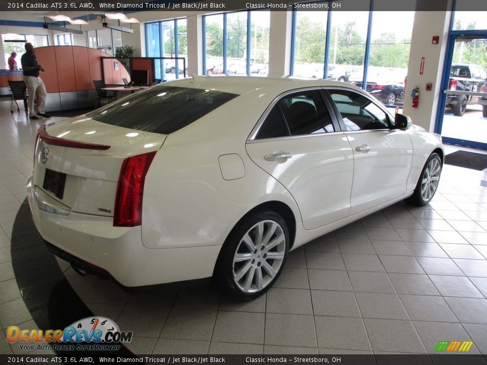 2014 Cadillac ATS 3.6L AWD White Diamond Tricoat / Jet Black/Jet Black Photo #7