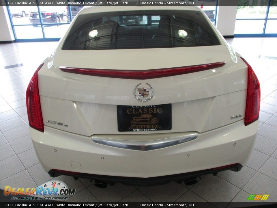 2014 Cadillac ATS 3.6L AWD White Diamond Tricoat / Jet Black/Jet Black Photo #8