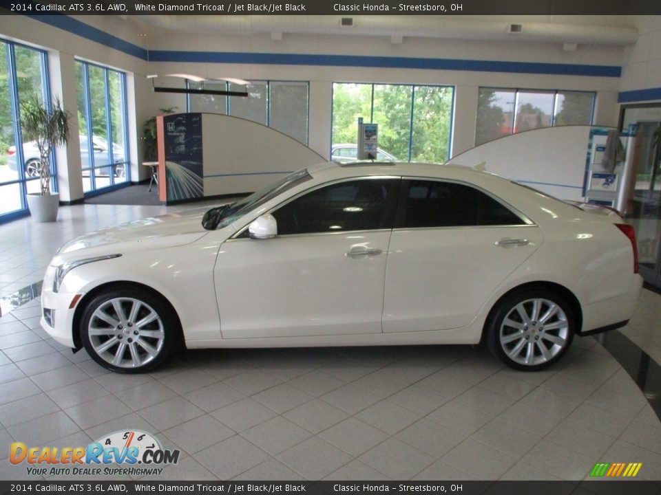 2014 Cadillac ATS 3.6L AWD White Diamond Tricoat / Jet Black/Jet Black Photo #10