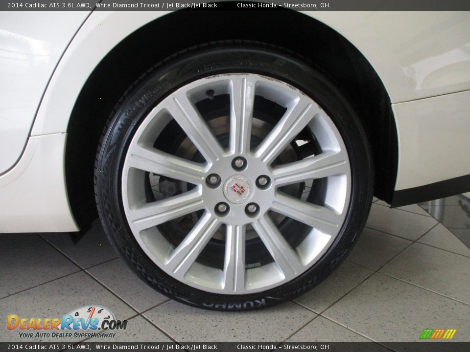 2014 Cadillac ATS 3.6L AWD White Diamond Tricoat / Jet Black/Jet Black Photo #11