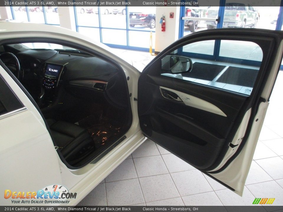 2014 Cadillac ATS 3.6L AWD White Diamond Tricoat / Jet Black/Jet Black Photo #15