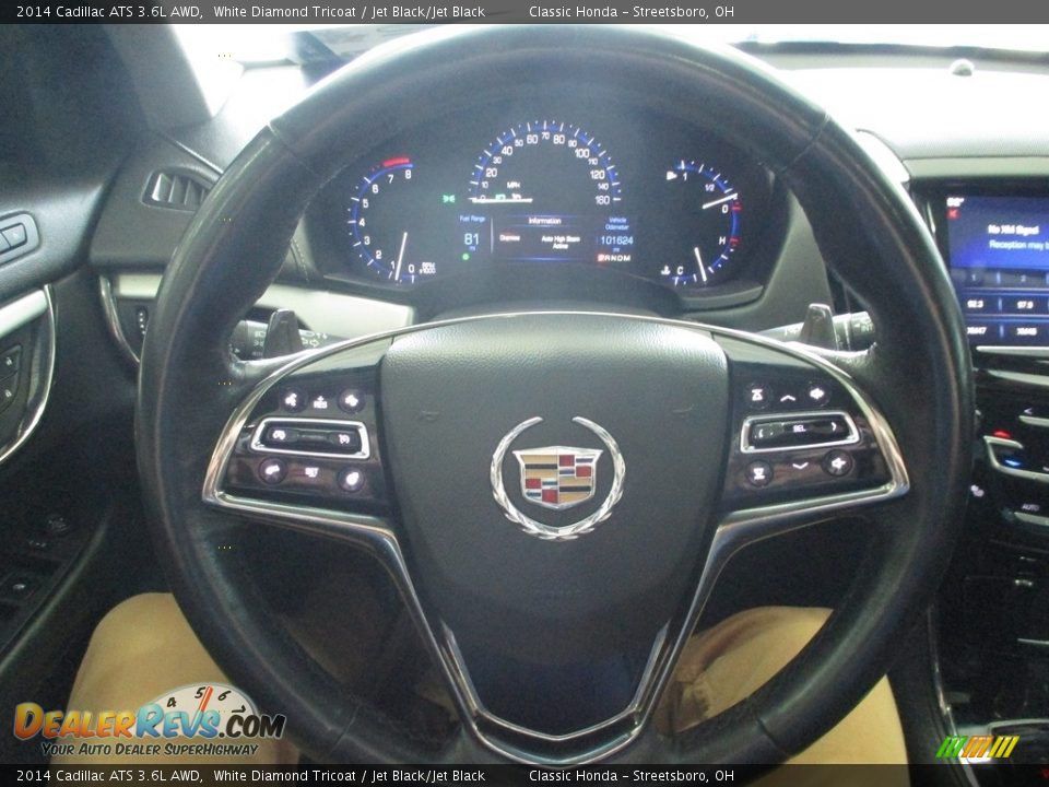 2014 Cadillac ATS 3.6L AWD White Diamond Tricoat / Jet Black/Jet Black Photo #31