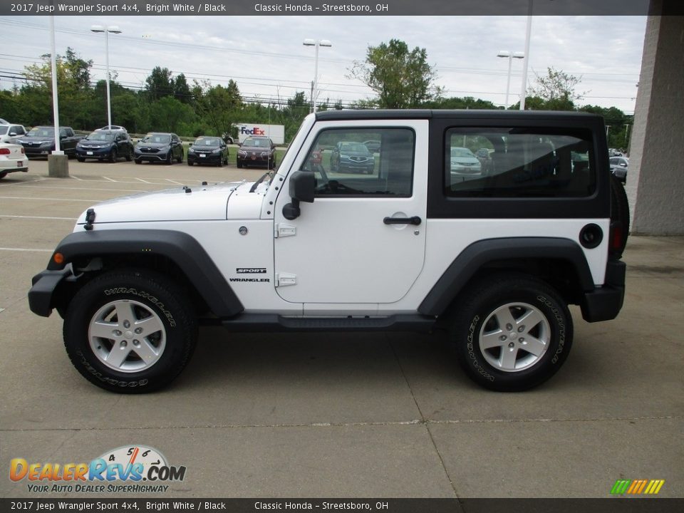 2017 Jeep Wrangler Sport 4x4 Bright White / Black Photo #10