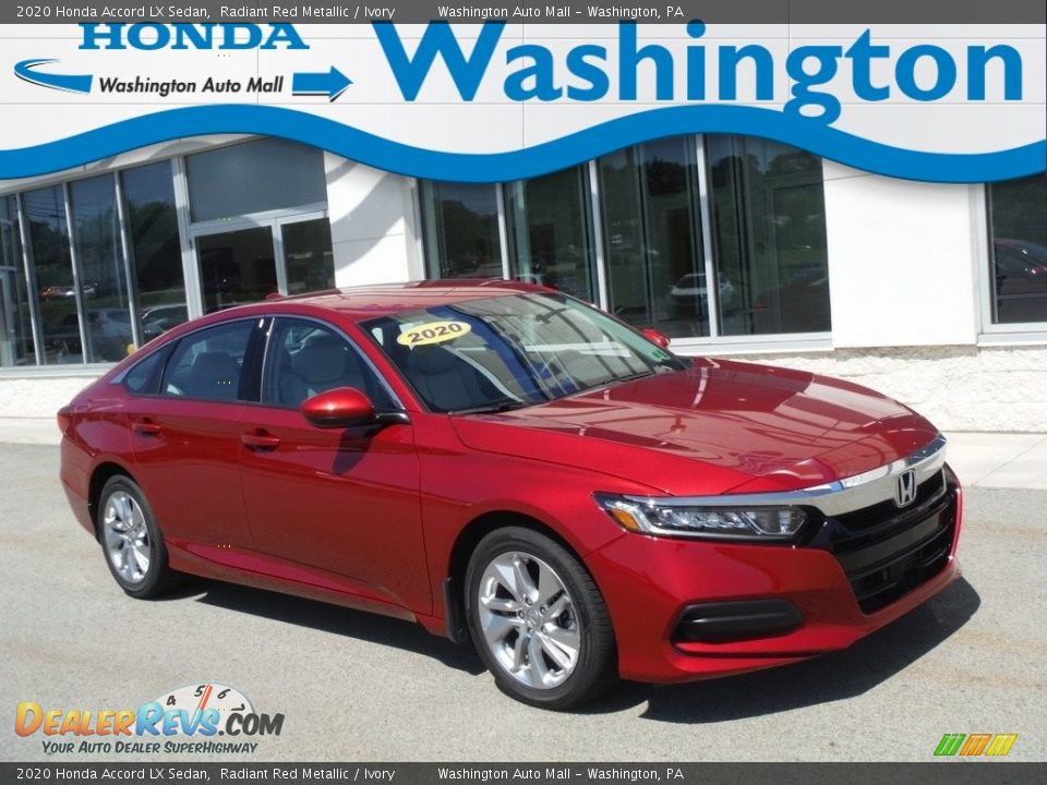 2020 Honda Accord LX Sedan Radiant Red Metallic / Ivory Photo #1