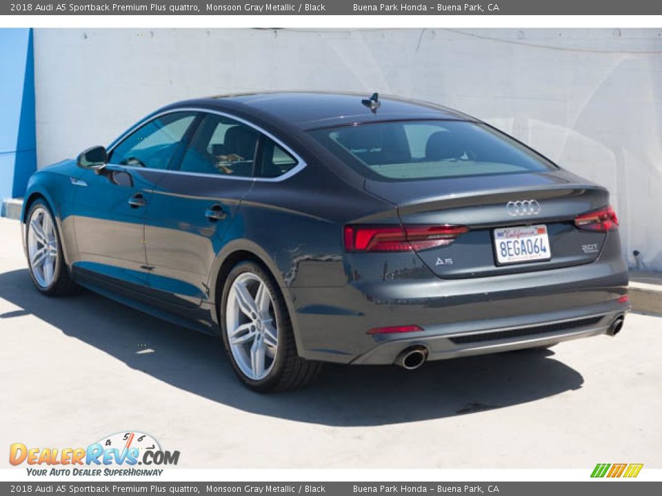 2018 Audi A5 Sportback Premium Plus quattro Monsoon Gray Metallic / Black Photo #2