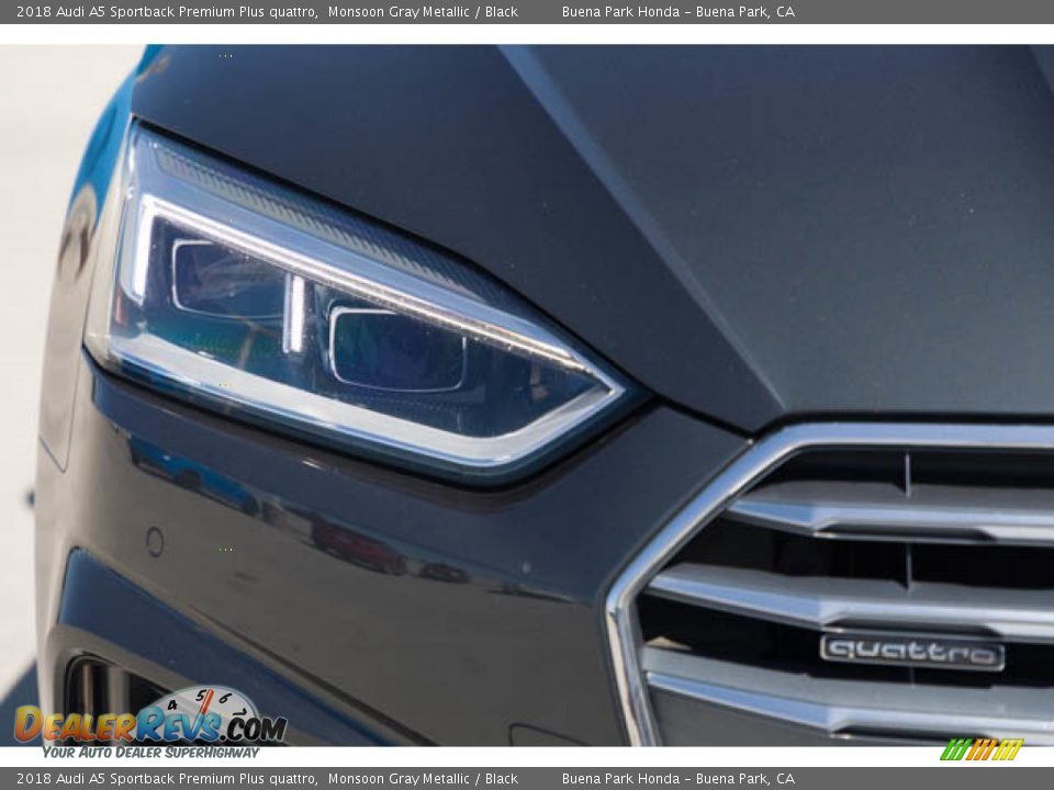 2018 Audi A5 Sportback Premium Plus quattro Monsoon Gray Metallic / Black Photo #8
