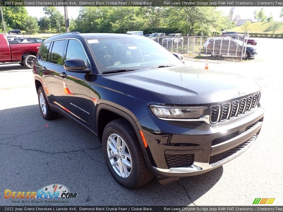 2022 Jeep Grand Cherokee L Laredo 4x4 Diamond Black Crystal Pearl / Global Black Photo #7