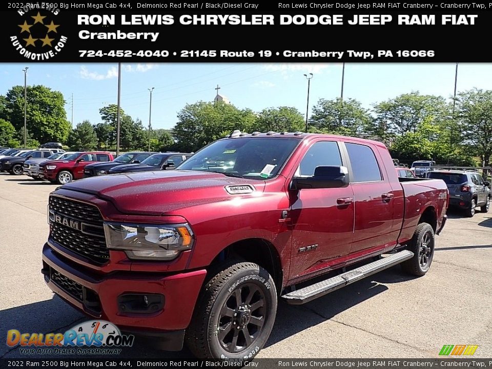 2022 Ram 2500 Big Horn Mega Cab 4x4 Delmonico Red Pearl / Black/Diesel Gray Photo #1