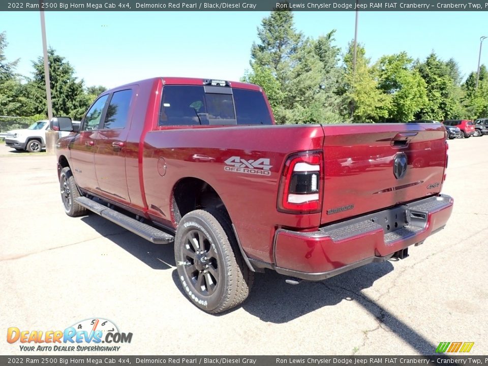 2022 Ram 2500 Big Horn Mega Cab 4x4 Delmonico Red Pearl / Black/Diesel Gray Photo #3