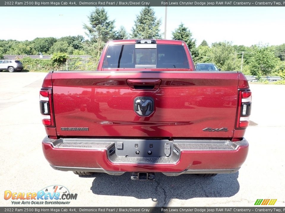 2022 Ram 2500 Big Horn Mega Cab 4x4 Delmonico Red Pearl / Black/Diesel Gray Photo #4