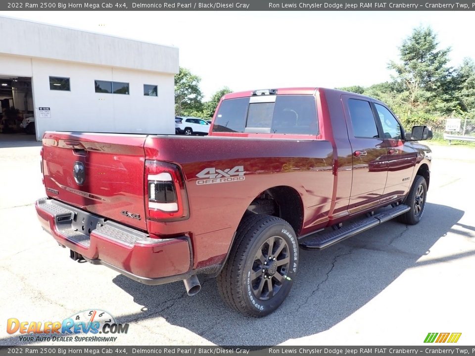 2022 Ram 2500 Big Horn Mega Cab 4x4 Delmonico Red Pearl / Black/Diesel Gray Photo #6