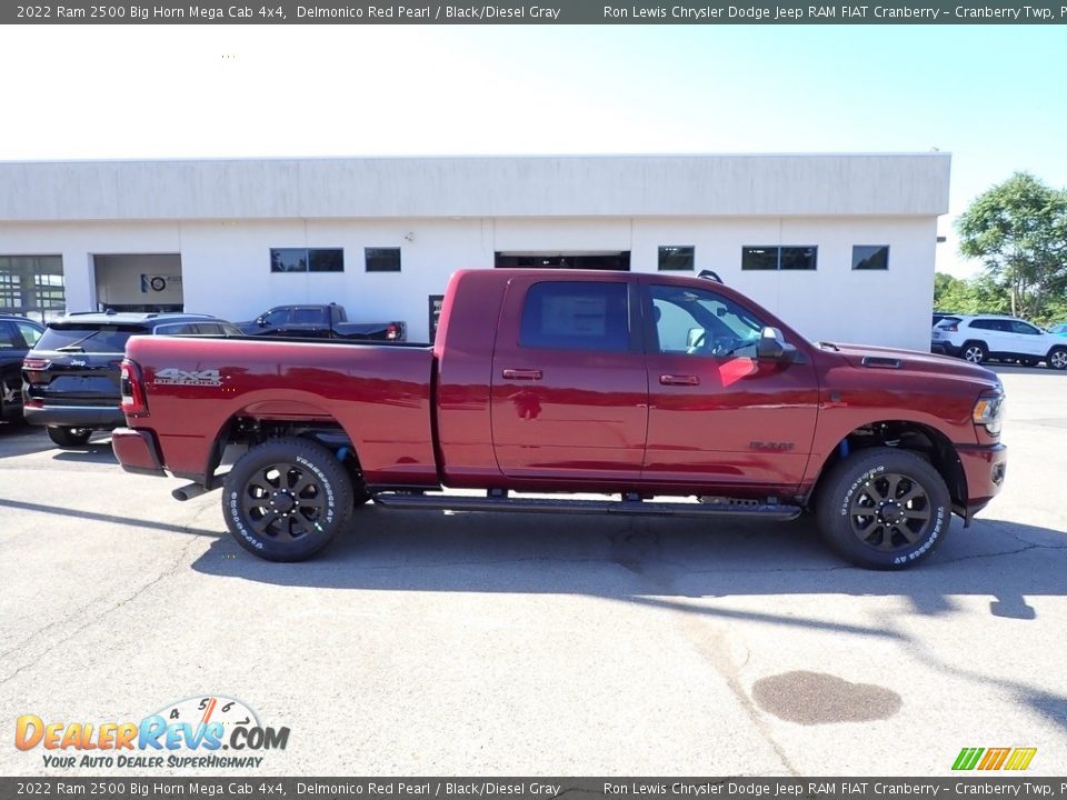 2022 Ram 2500 Big Horn Mega Cab 4x4 Delmonico Red Pearl / Black/Diesel Gray Photo #7