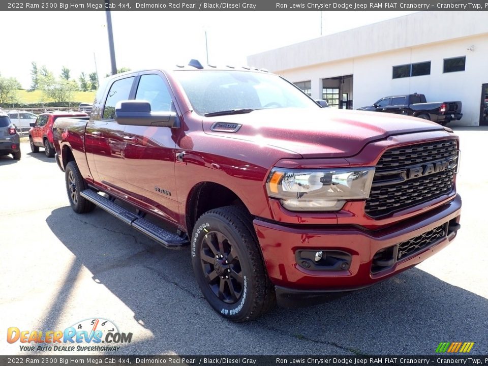 2022 Ram 2500 Big Horn Mega Cab 4x4 Delmonico Red Pearl / Black/Diesel Gray Photo #8