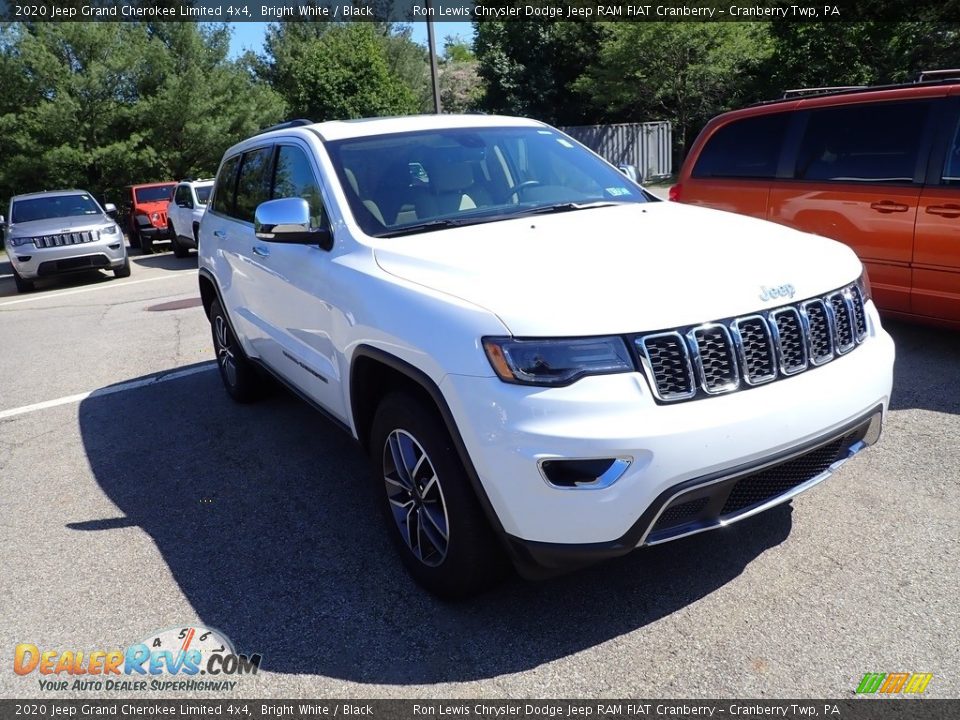 2020 Jeep Grand Cherokee Limited 4x4 Bright White / Black Photo #3