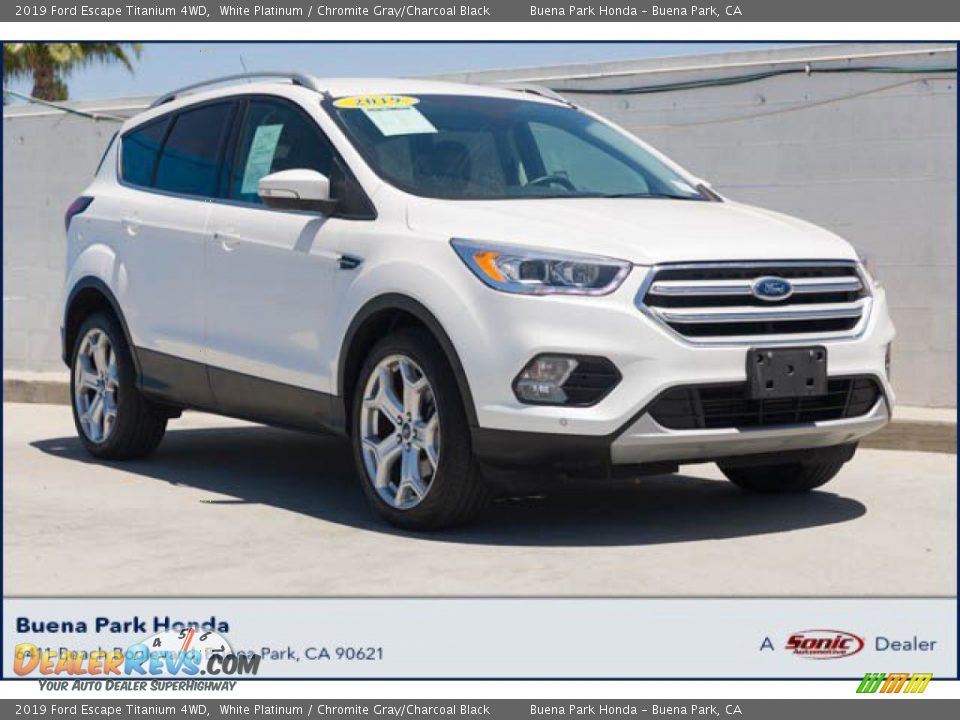 2019 Ford Escape Titanium 4WD White Platinum / Chromite Gray/Charcoal Black Photo #1