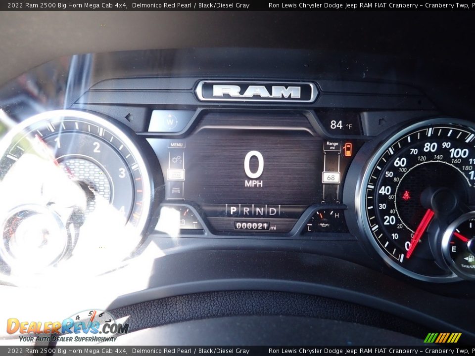 2022 Ram 2500 Big Horn Mega Cab 4x4 Delmonico Red Pearl / Black/Diesel Gray Photo #19