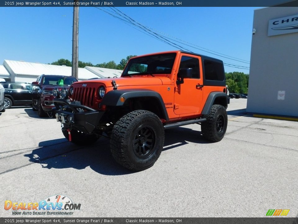 2015 Jeep Wrangler Sport 4x4 Sunset Orange Pearl / Black Photo #3