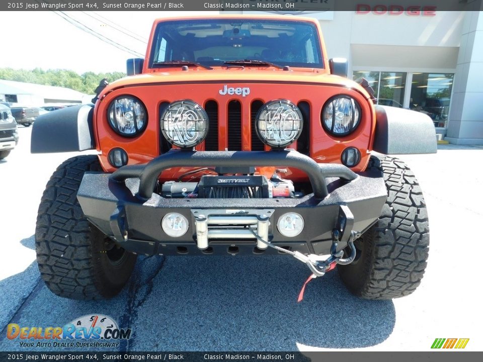 2015 Jeep Wrangler Sport 4x4 Sunset Orange Pearl / Black Photo #4