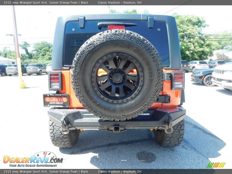 2015 Jeep Wrangler Sport 4x4 Sunset Orange Pearl / Black Photo #5