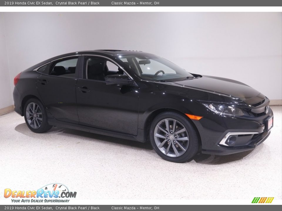 2019 Honda Civic EX Sedan Crystal Black Pearl / Black Photo #1