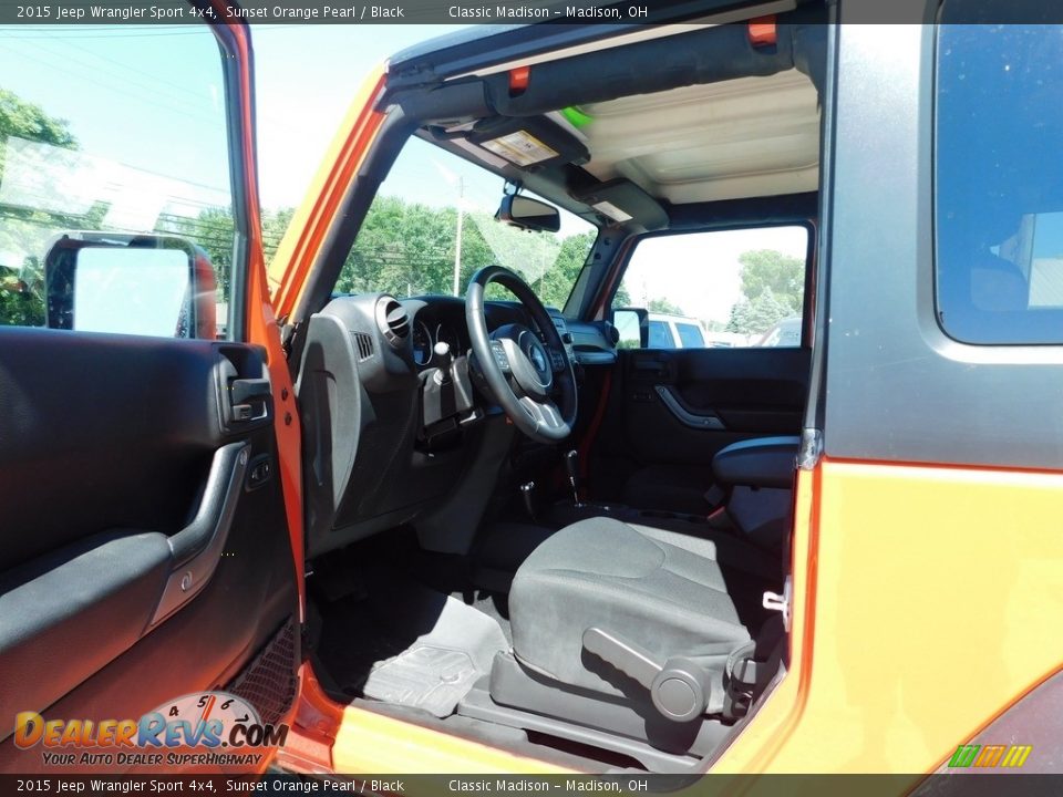 2015 Jeep Wrangler Sport 4x4 Sunset Orange Pearl / Black Photo #7