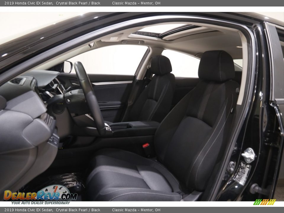 2019 Honda Civic EX Sedan Crystal Black Pearl / Black Photo #5