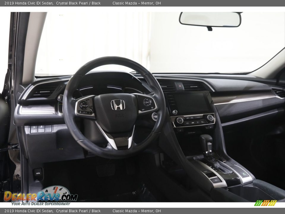 2019 Honda Civic EX Sedan Crystal Black Pearl / Black Photo #6