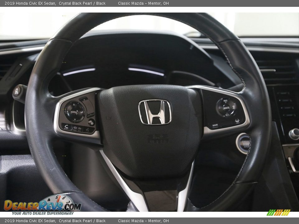 2019 Honda Civic EX Sedan Crystal Black Pearl / Black Photo #7