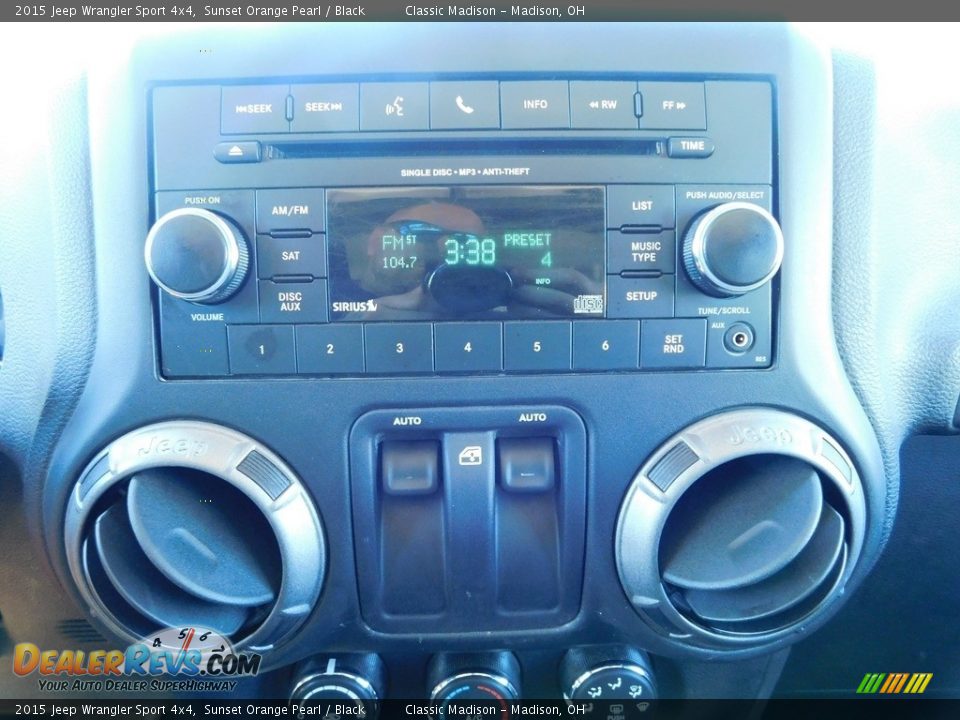 2015 Jeep Wrangler Sport 4x4 Sunset Orange Pearl / Black Photo #12