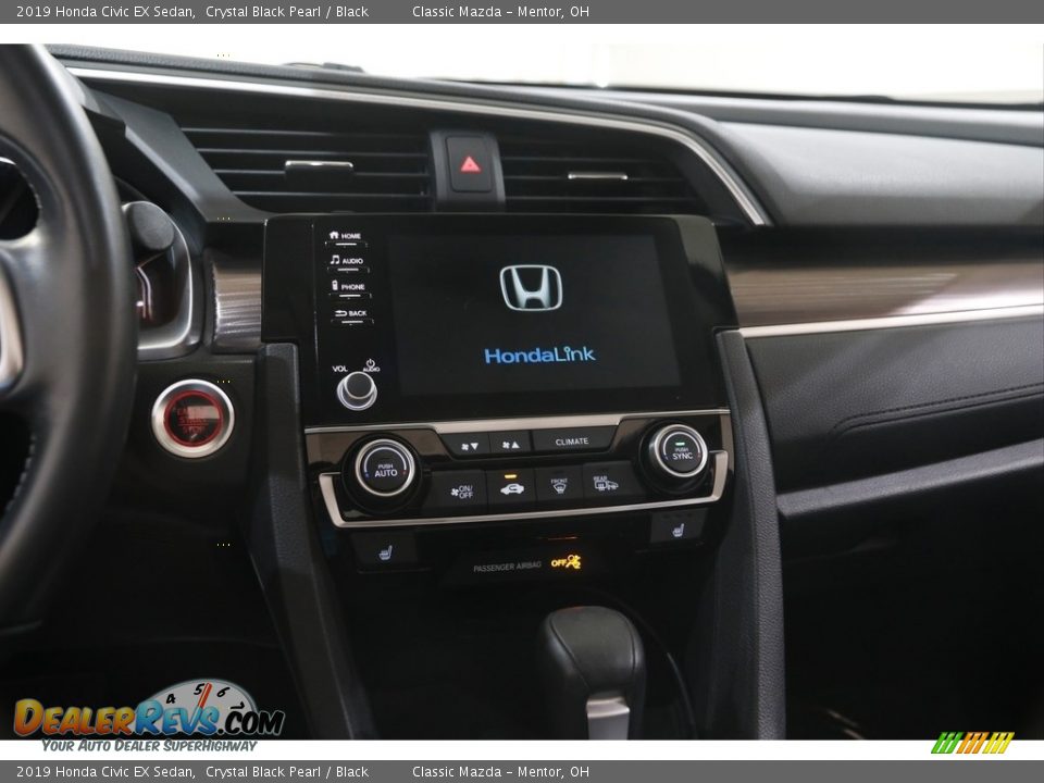 2019 Honda Civic EX Sedan Crystal Black Pearl / Black Photo #9