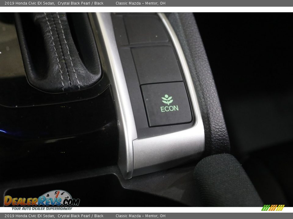 2019 Honda Civic EX Sedan Crystal Black Pearl / Black Photo #14