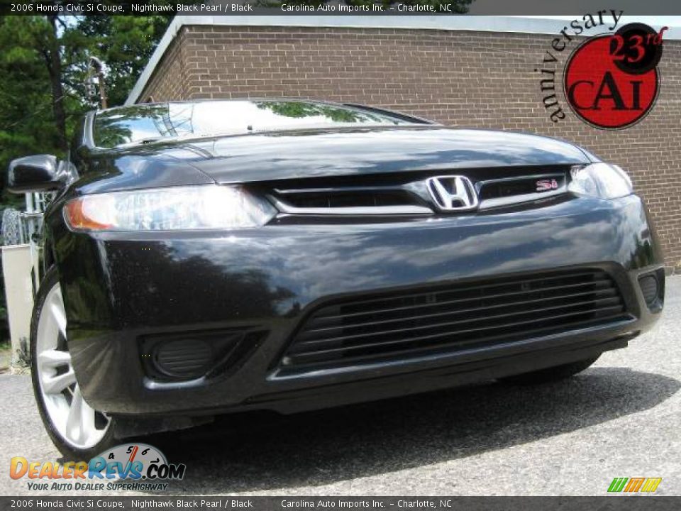 2006 Honda Civic Si Coupe Nighthawk Black Pearl / Black Photo #1