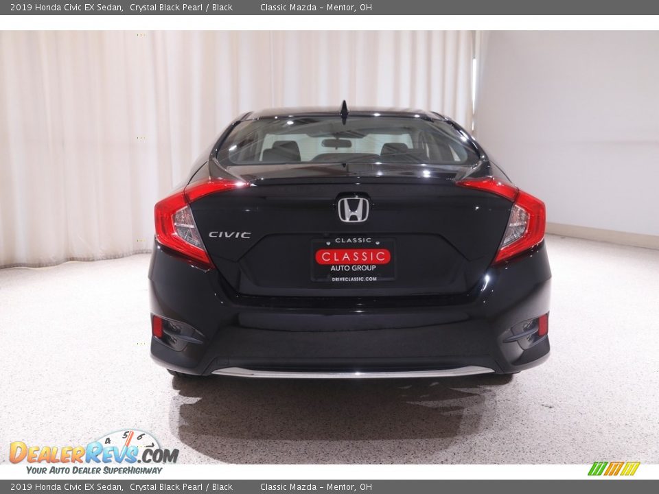 2019 Honda Civic EX Sedan Crystal Black Pearl / Black Photo #18