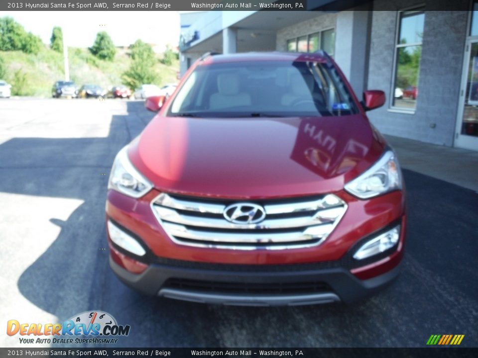 2013 Hyundai Santa Fe Sport AWD Serrano Red / Beige Photo #4