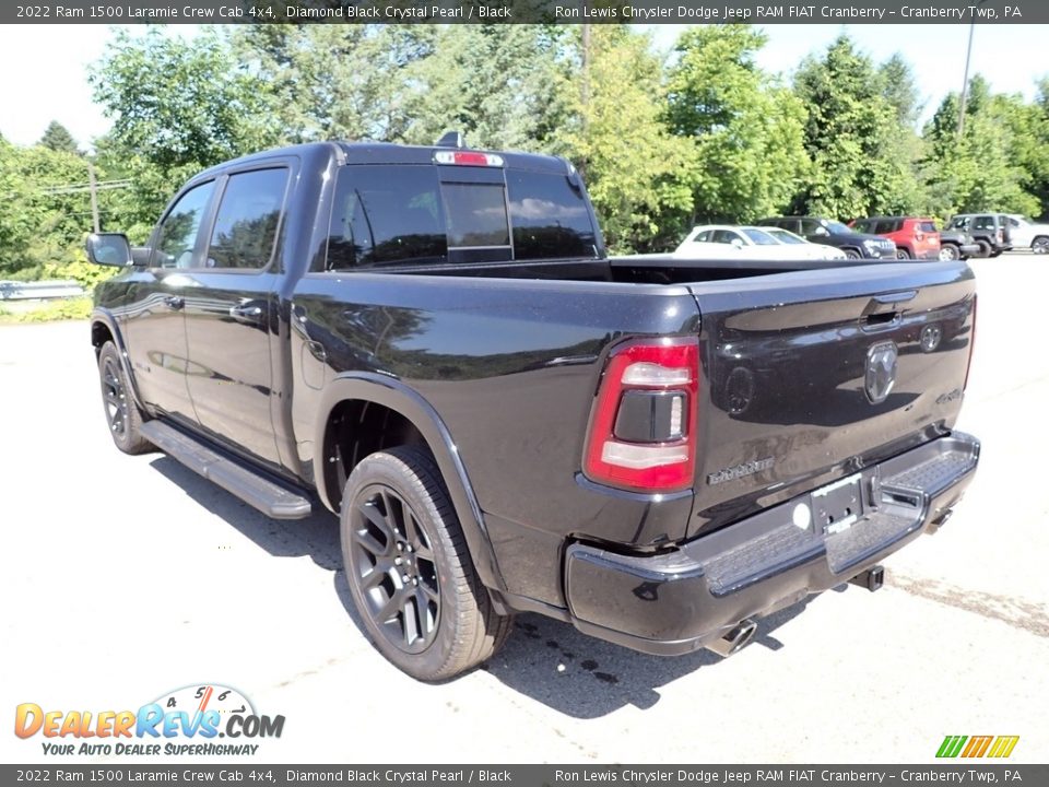 2022 Ram 1500 Laramie Crew Cab 4x4 Diamond Black Crystal Pearl / Black Photo #3