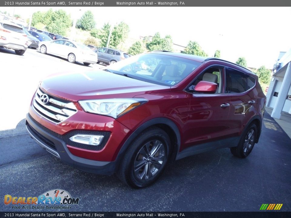 2013 Hyundai Santa Fe Sport AWD Serrano Red / Beige Photo #5