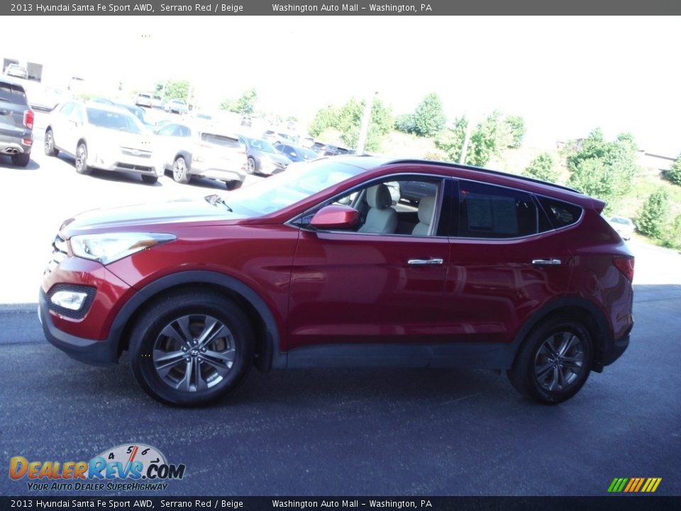 2013 Hyundai Santa Fe Sport AWD Serrano Red / Beige Photo #6