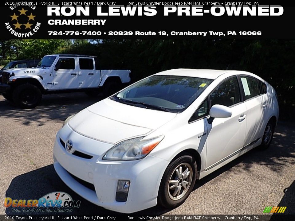 2010 Toyota Prius Hybrid II Blizzard White Pearl / Dark Gray Photo #1