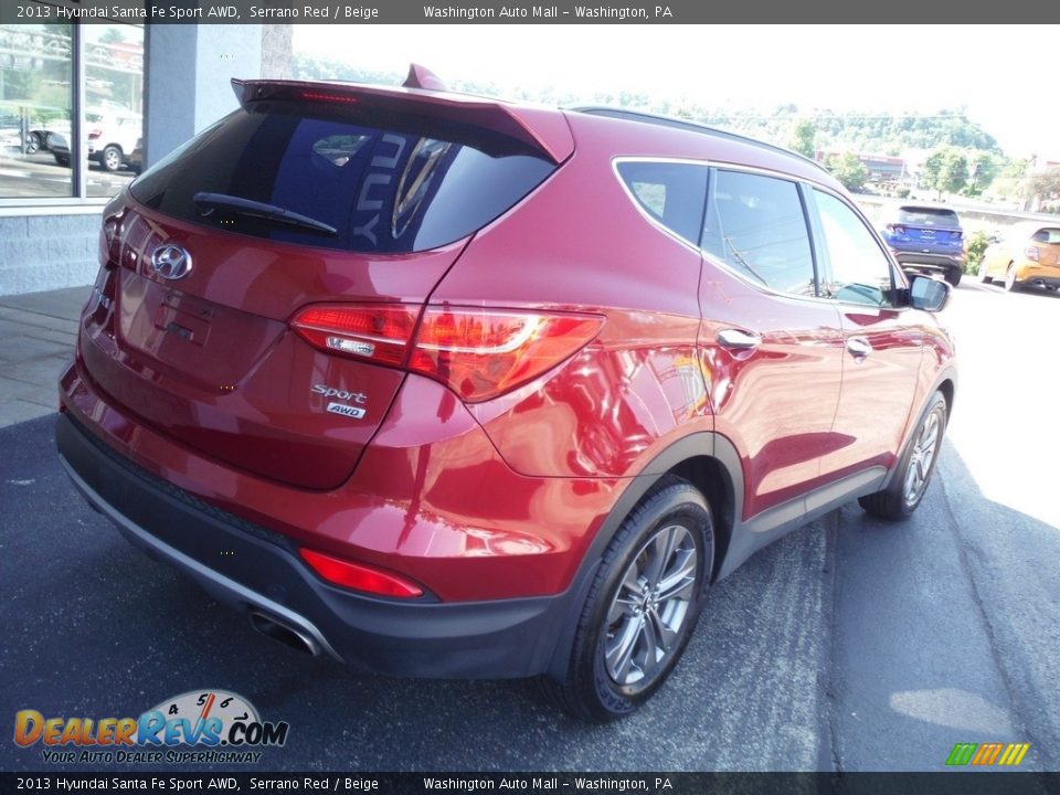 2013 Hyundai Santa Fe Sport AWD Serrano Red / Beige Photo #8