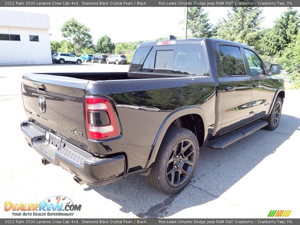 2022 Ram 1500 Laramie Crew Cab 4x4 Diamond Black Crystal Pearl / Black Photo #6