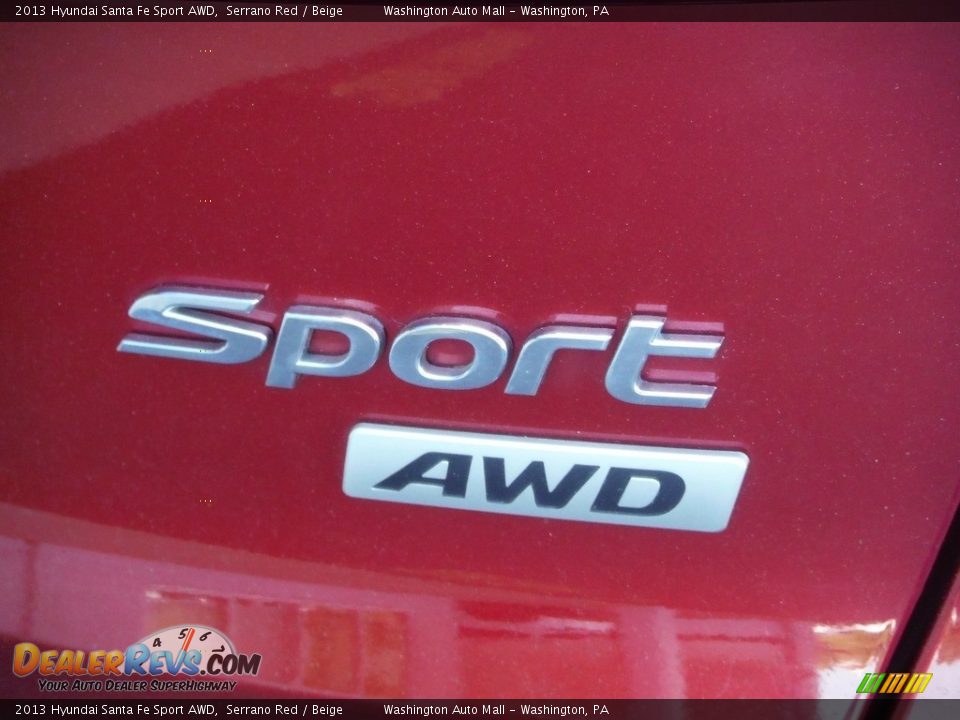 2013 Hyundai Santa Fe Sport AWD Serrano Red / Beige Photo #9