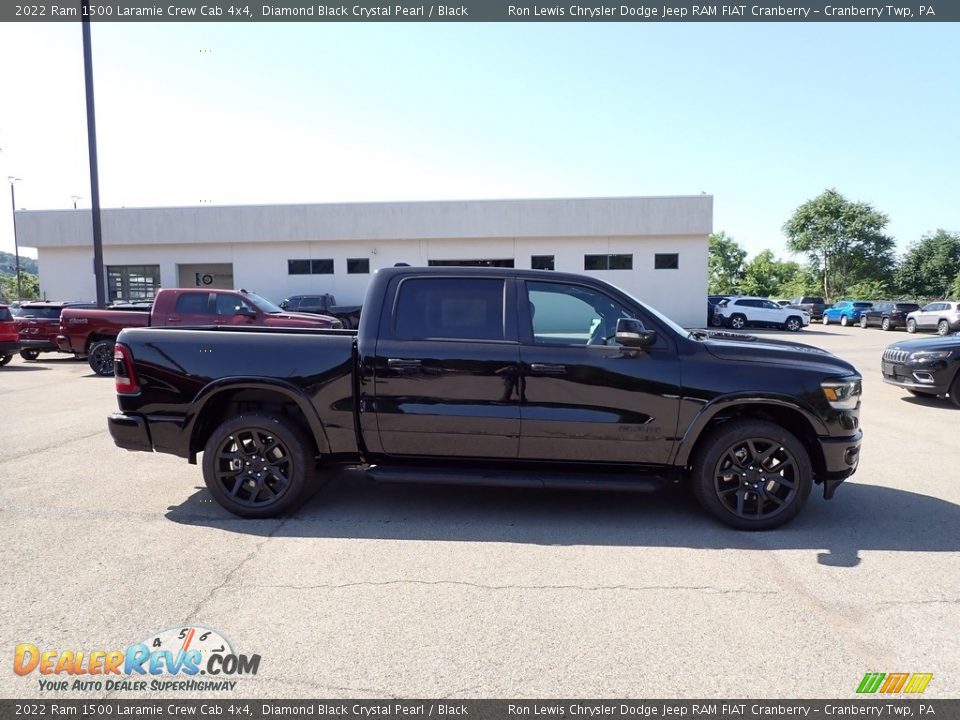 2022 Ram 1500 Laramie Crew Cab 4x4 Diamond Black Crystal Pearl / Black Photo #7