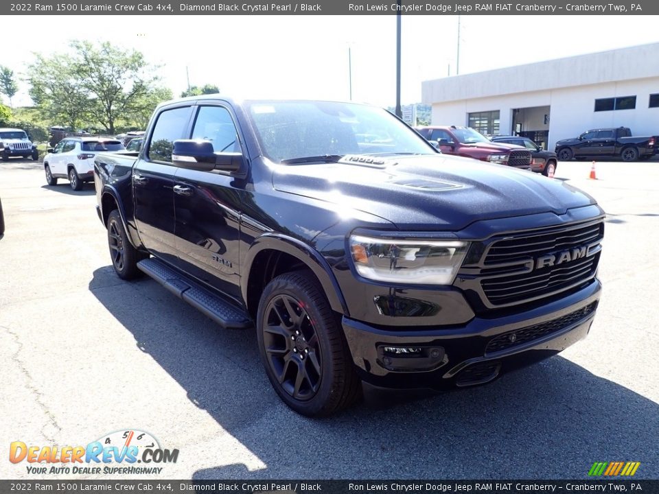 2022 Ram 1500 Laramie Crew Cab 4x4 Diamond Black Crystal Pearl / Black Photo #8